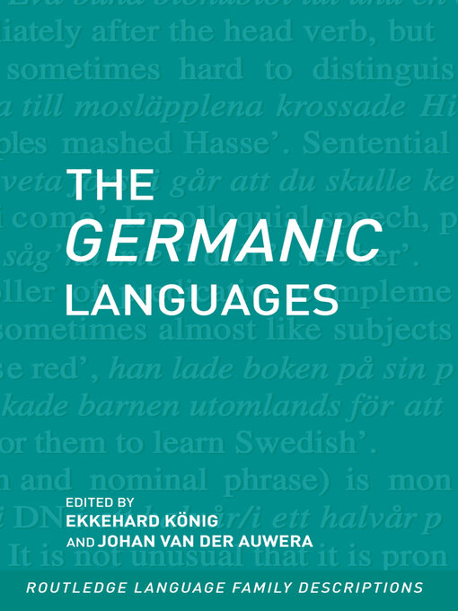 Upplýsingar um The Germanic Languages eftir Ekkehard Konig - Biðlisti